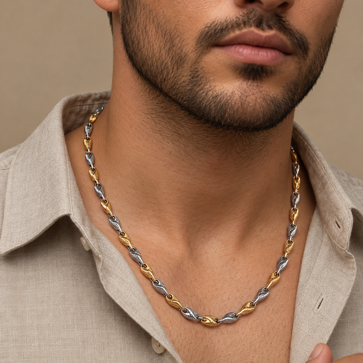 Twin Tone Rope Chain