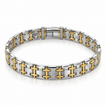 Titan Cross-Link Dual-Tone Bracelet for Men