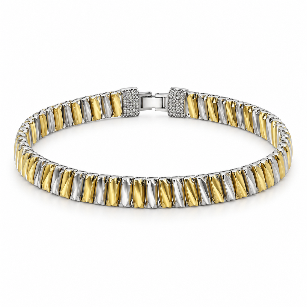 Meridian Edge Link Bracelet for Men