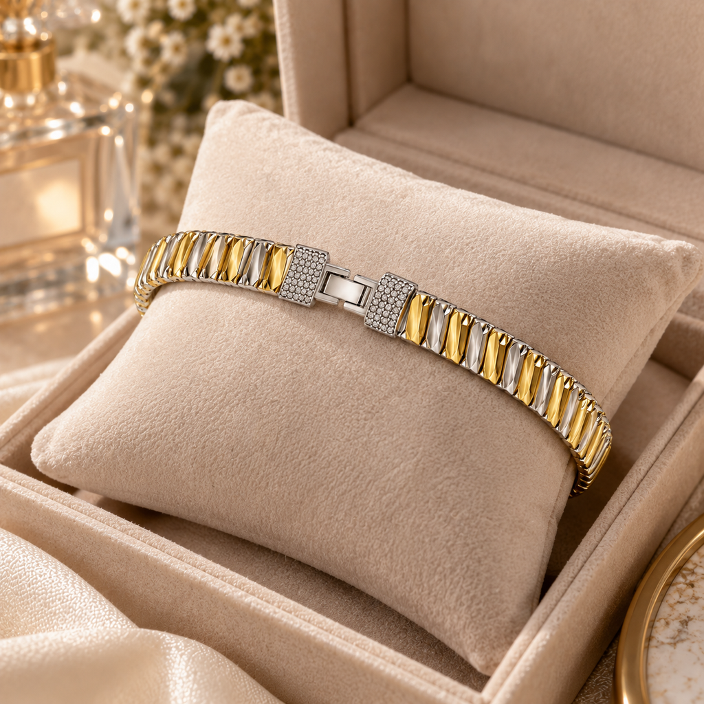 Meridian Edge Link Bracelet for Men