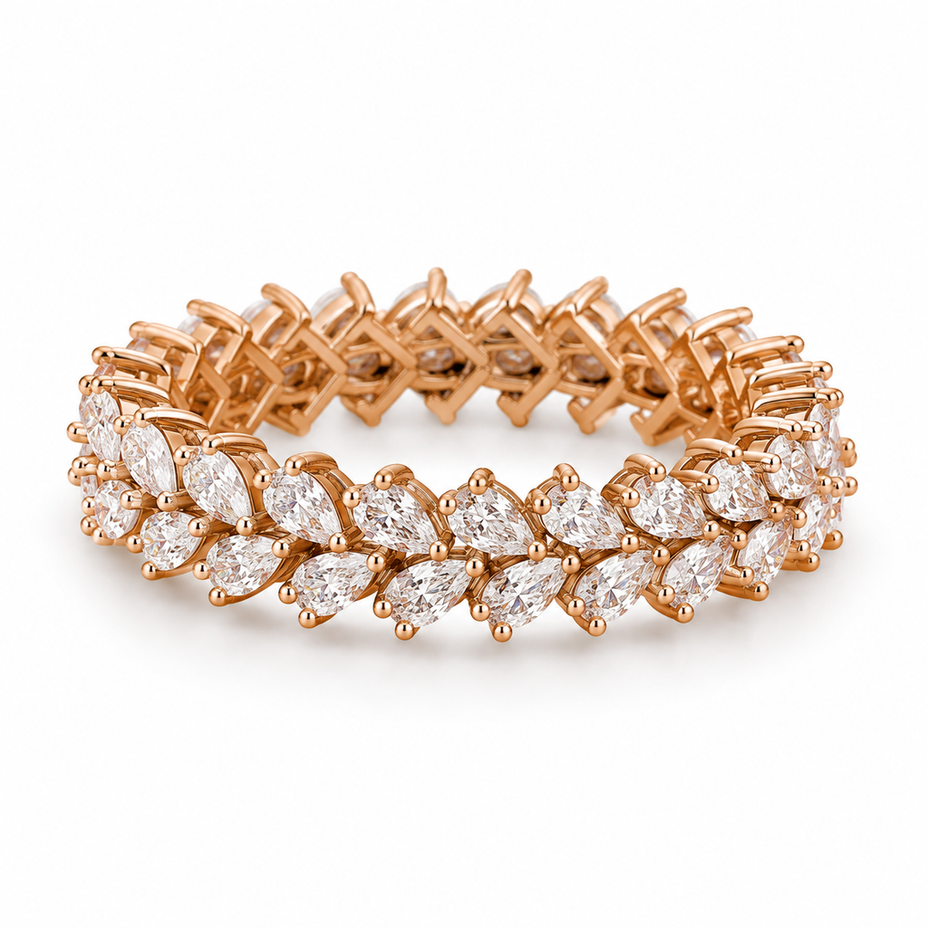 Marquise Leaf Eternity Ring