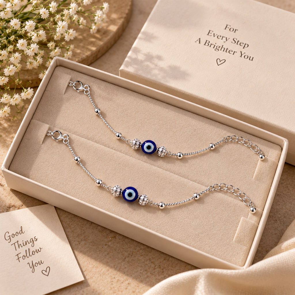Whisper Chain Evil Eye Anklet