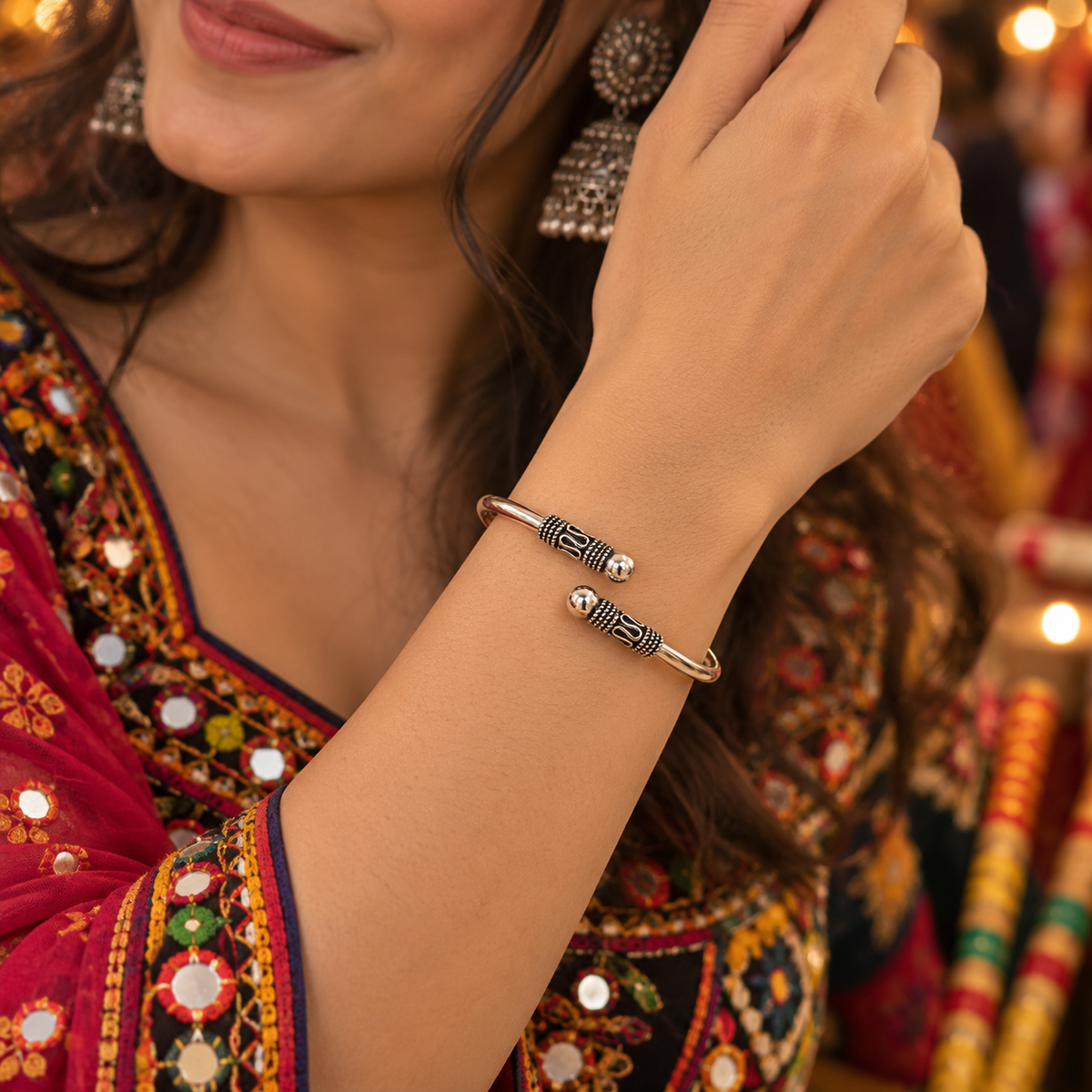 Heirloom Wire Wrap Cuff Bracelet