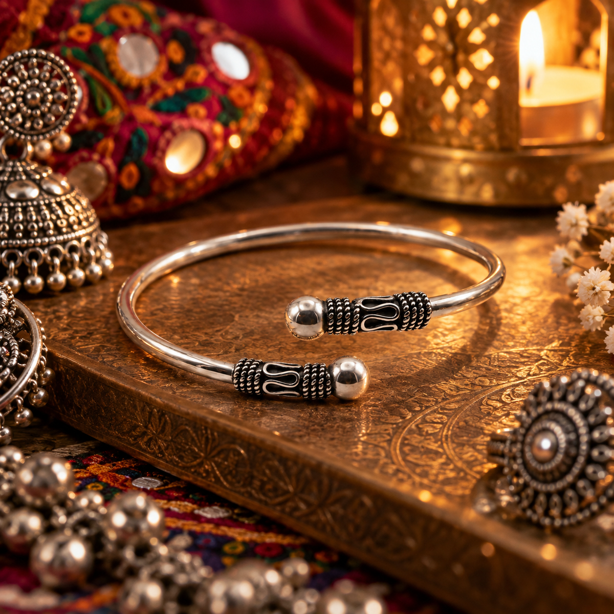 Heirloom Wire Wrap Cuff Bracelet