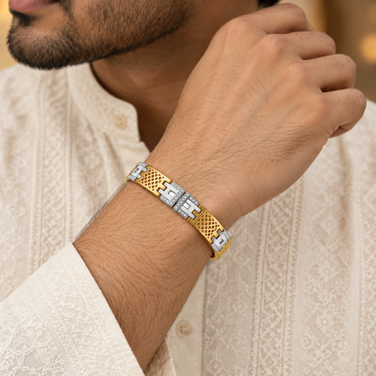 Imperial Lattice CZ Link Bracelet