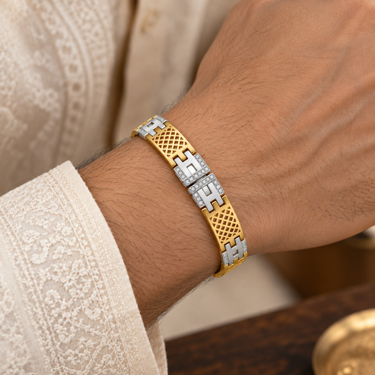Imperial Lattice CZ Link Bracelet