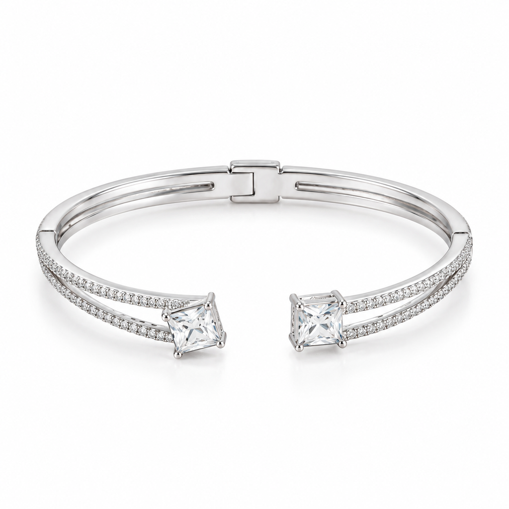 Twin Star Princess-Cut Cuff