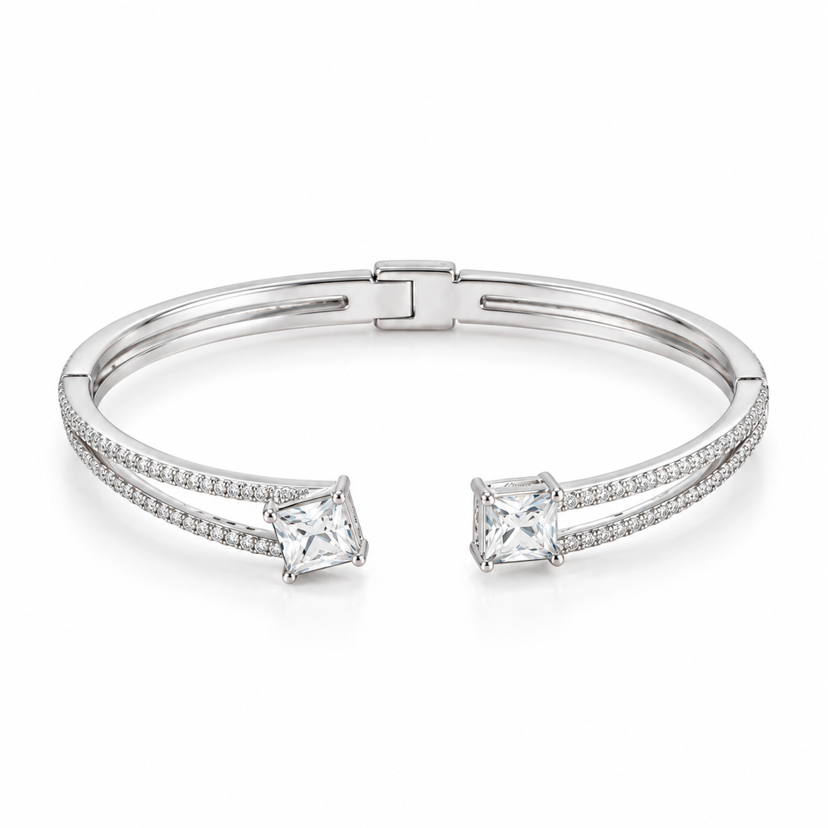 Twin Star Princess-Cut Cuff