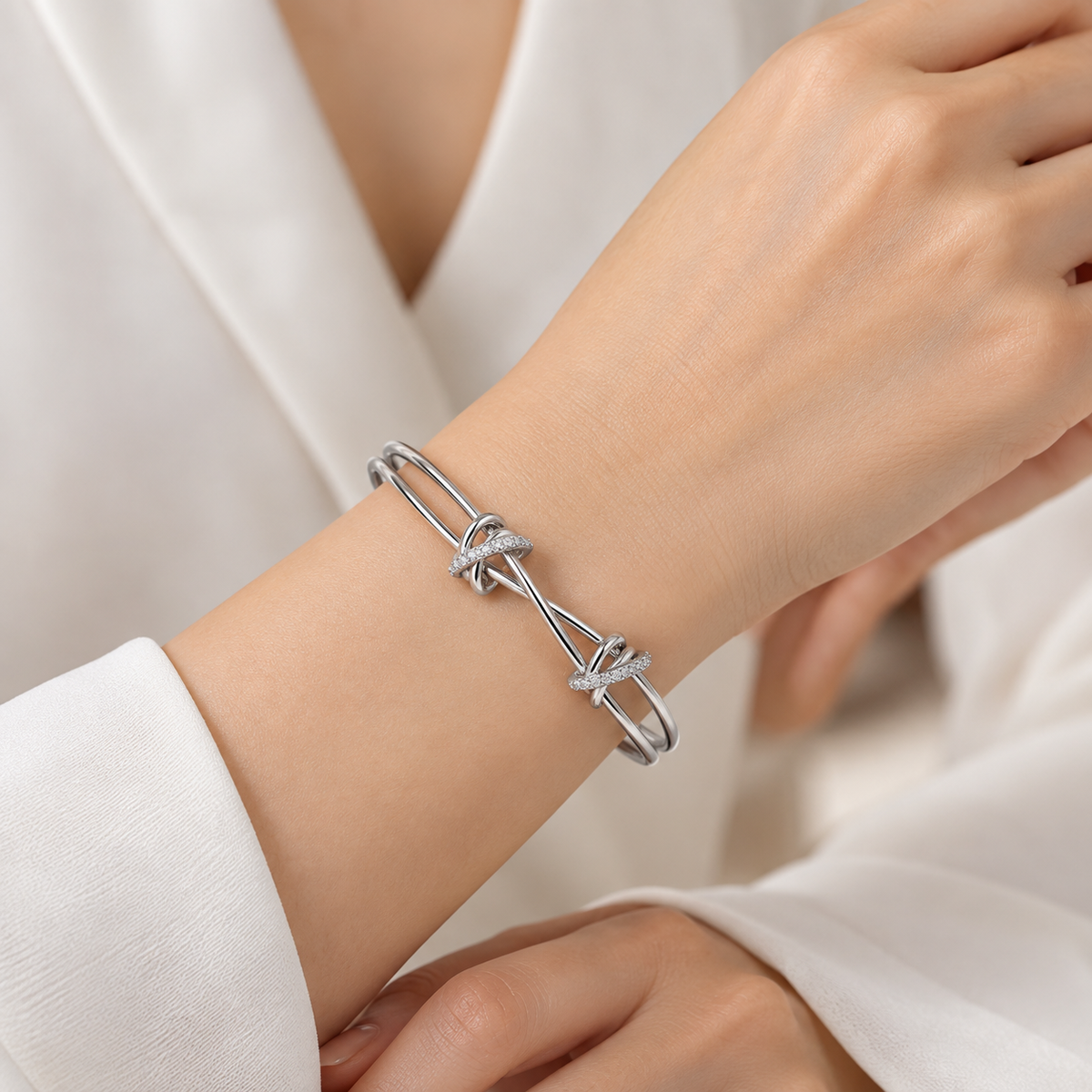 Triple Strand Knot Cuff