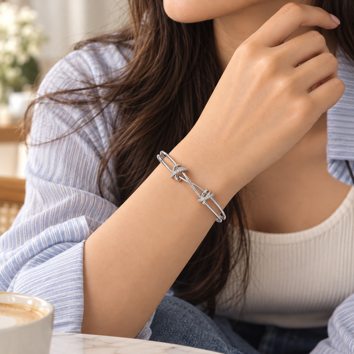 Triple Strand Knot Cuff