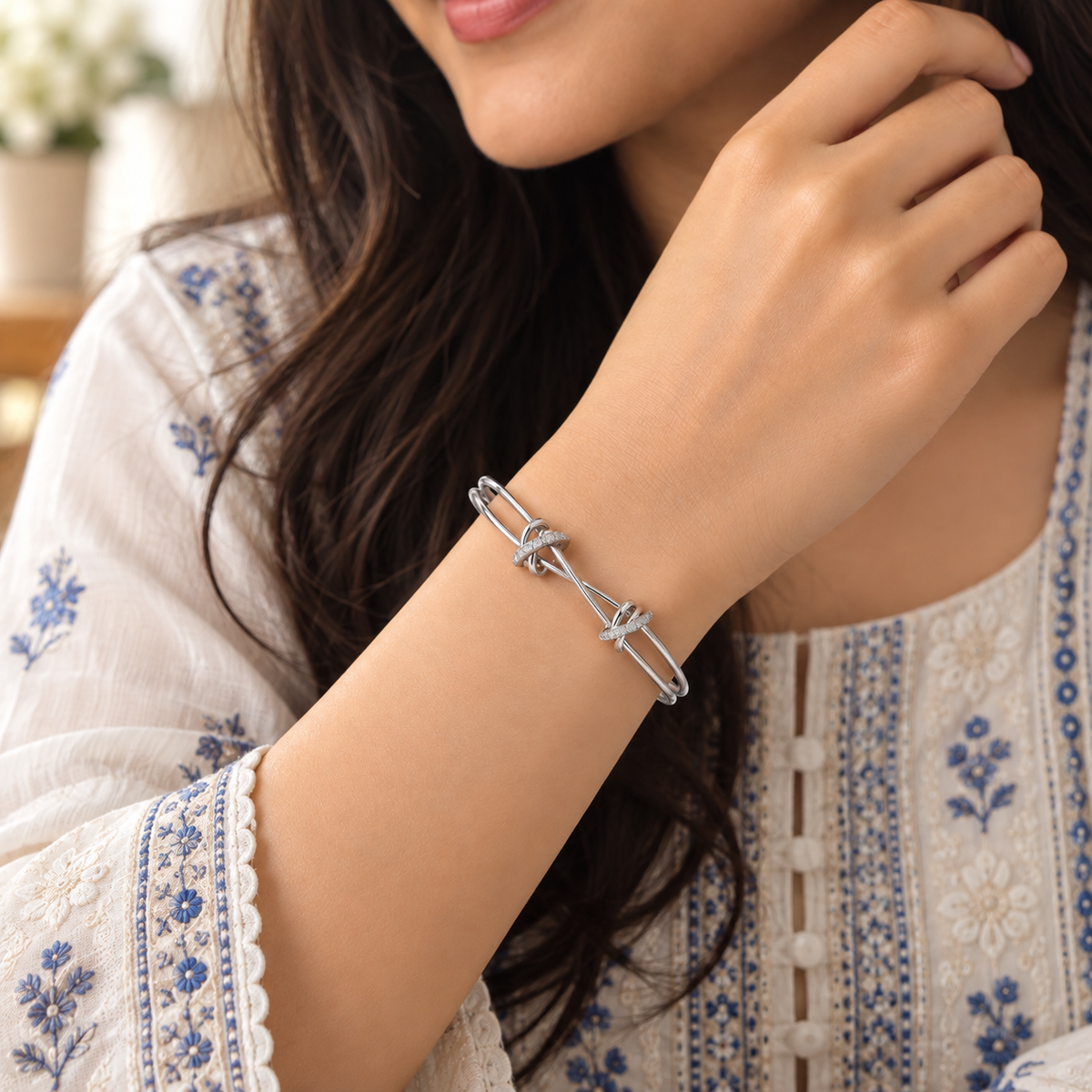 Triple Strand Knot Cuff