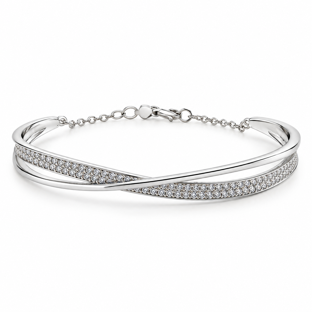Crossover Pave Bar Bracelet