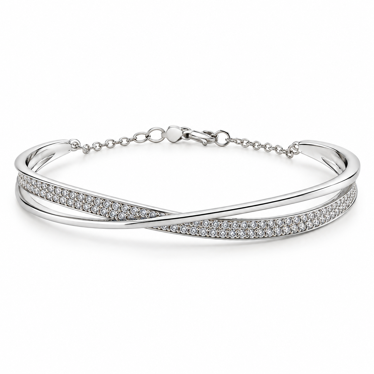 Crossover Pave Bar Bracelet