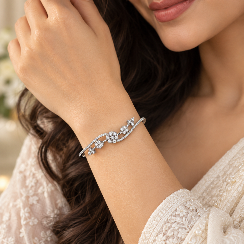 Blossom Trail CZ Bangle