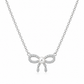 Pearl Bow Pendant Necklace