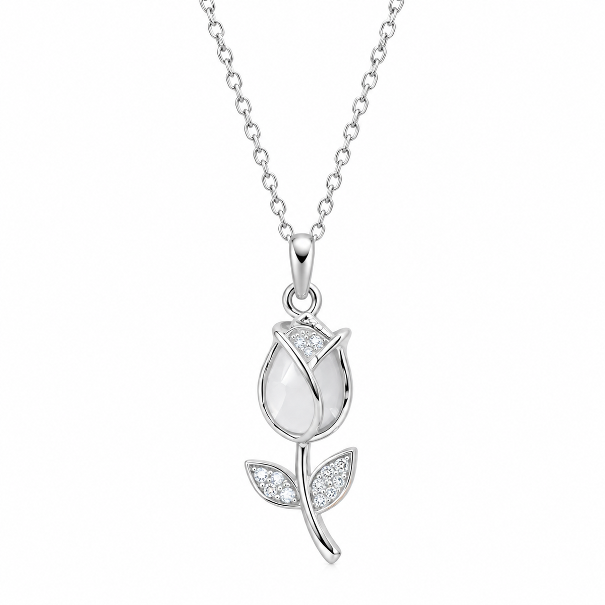 Blooming Tulip Pendant Necklace