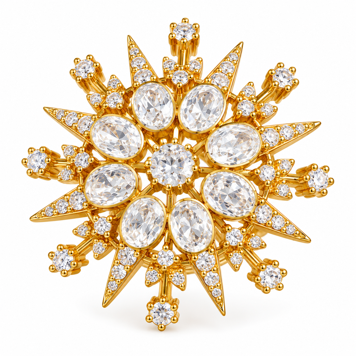 Starburst Moissanite Hair Clip