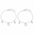 Celestial Moon & Star Charm Anklet