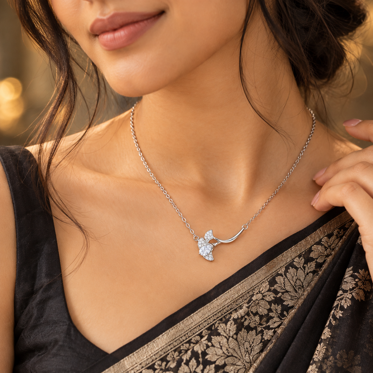 Stem Solitaire Pendant