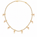 Pearl Drop Station Necklace