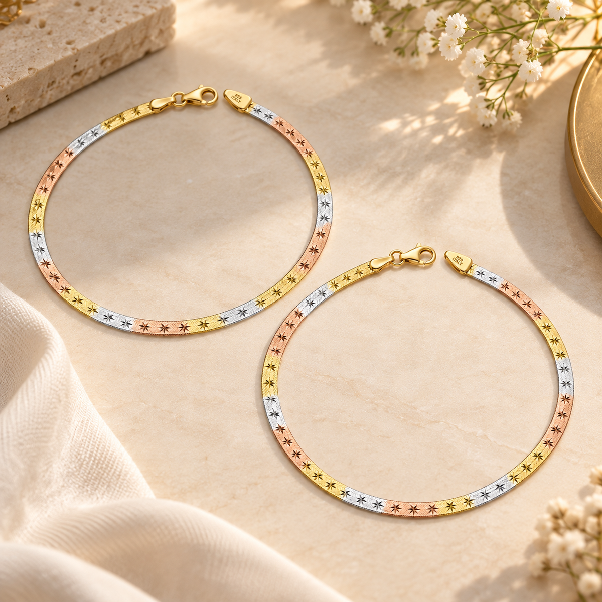 Starlit Chain Anklet for Women
