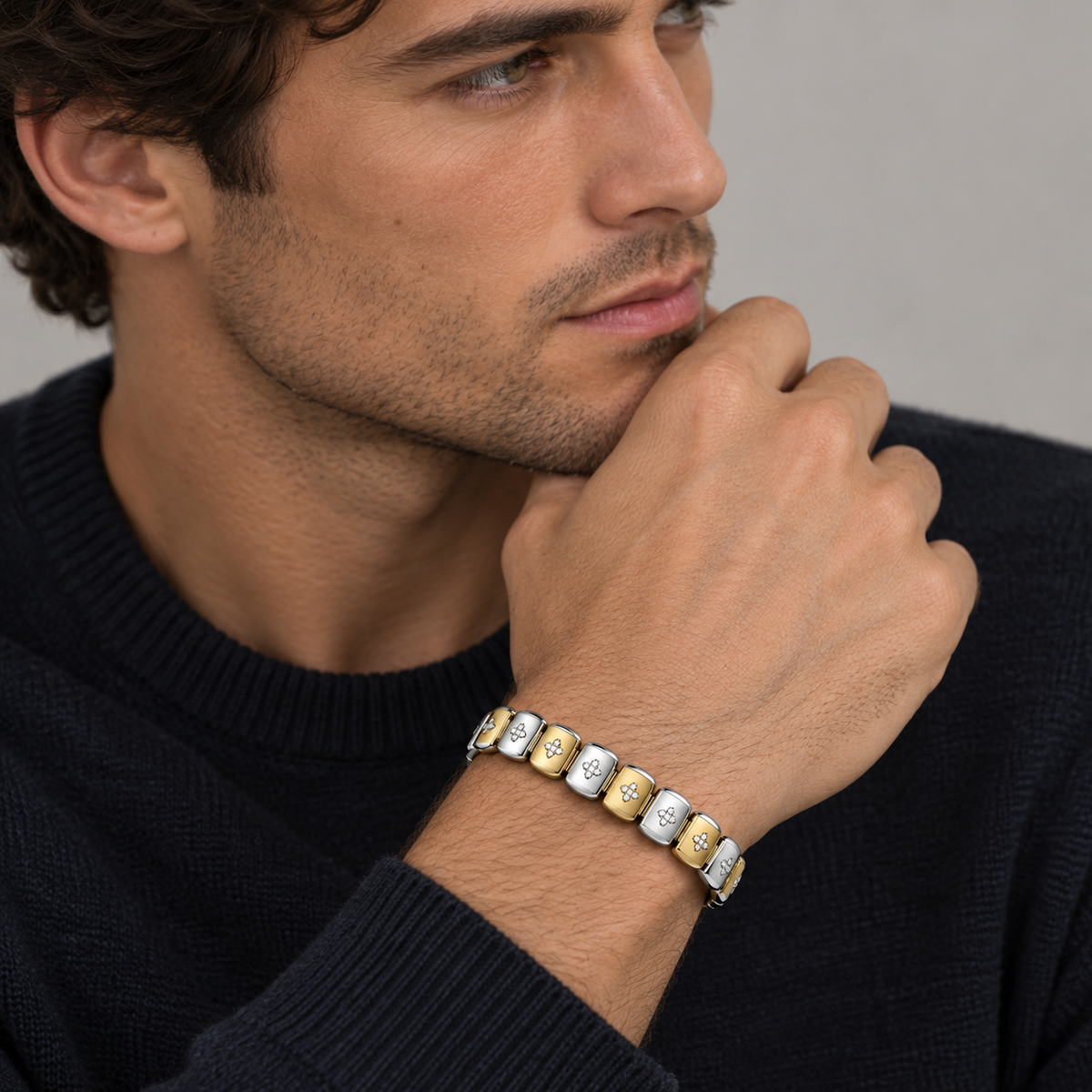 Alternating Dual-Tone Bracelet