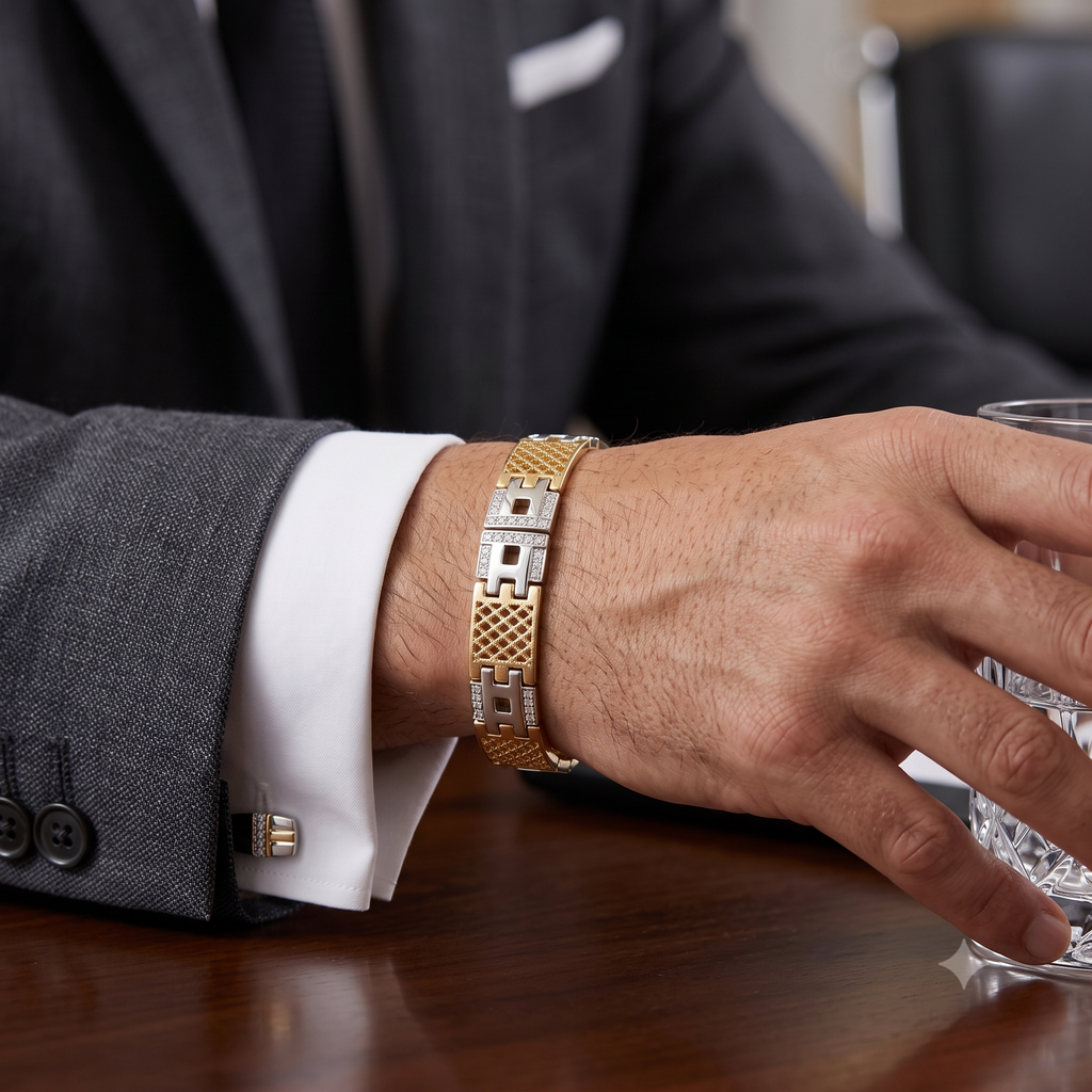 Imperial Lattice CZ Link Bracelet