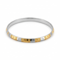 Rivet Edge Dual-Tone Bangle for Men