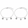 Star & Watchful Eye Charm Anklet