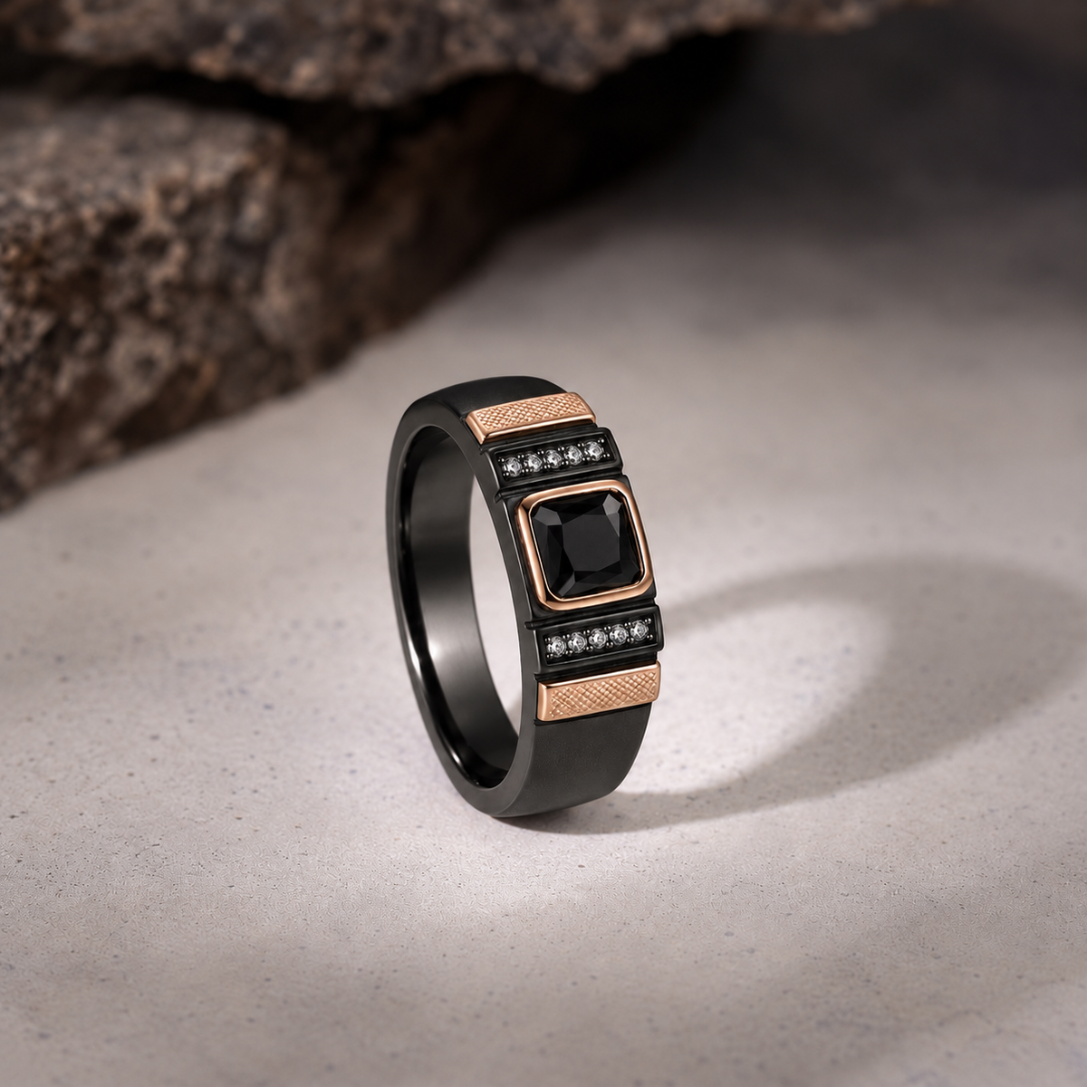 Noir Pave Signet Ring