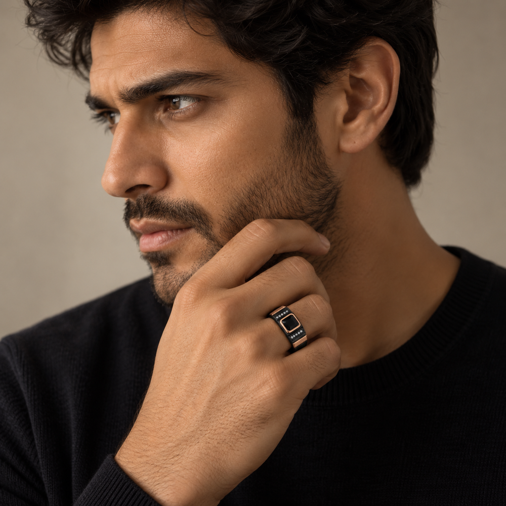 Noir Pave Signet Ring