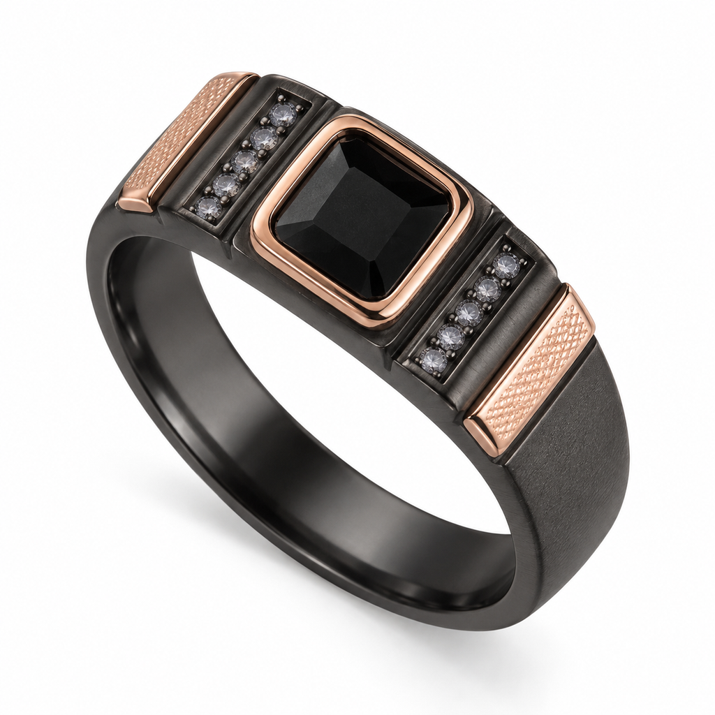 Noir Pave Signet Ring