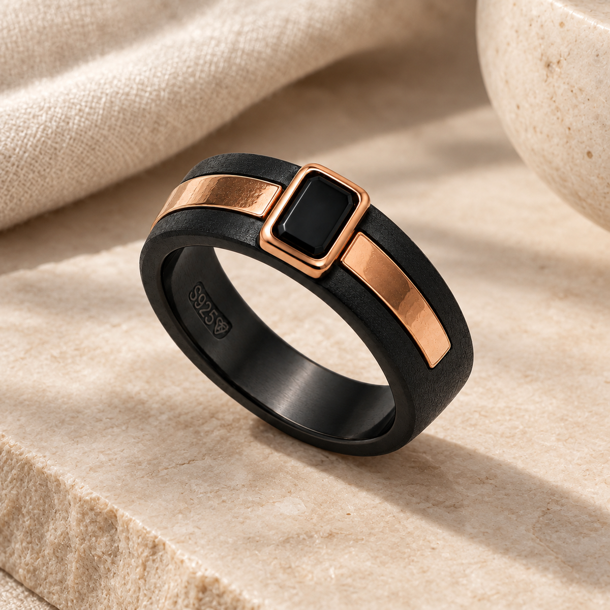 Rose Gold Stripe Ring