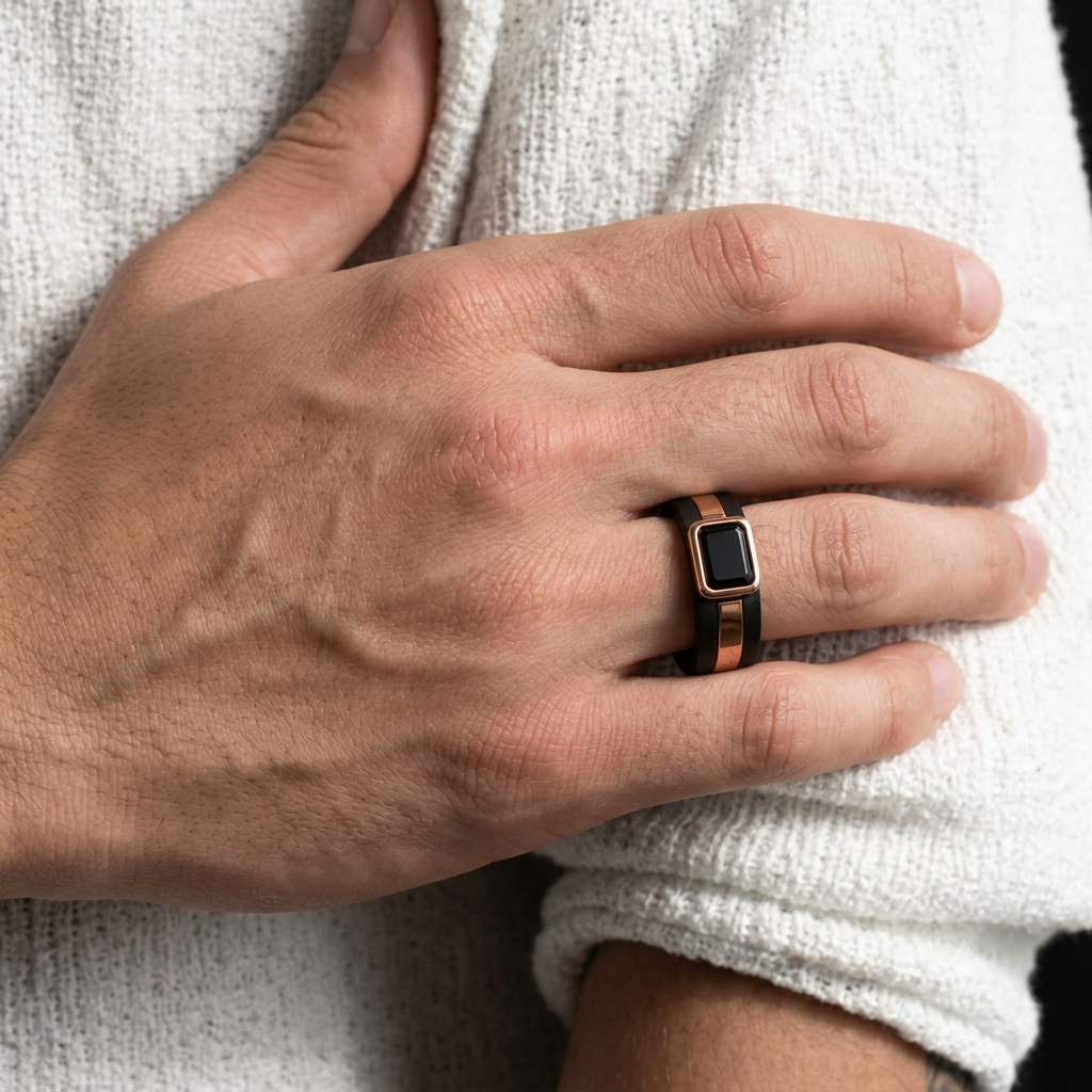 Rose Gold Stripe Ring