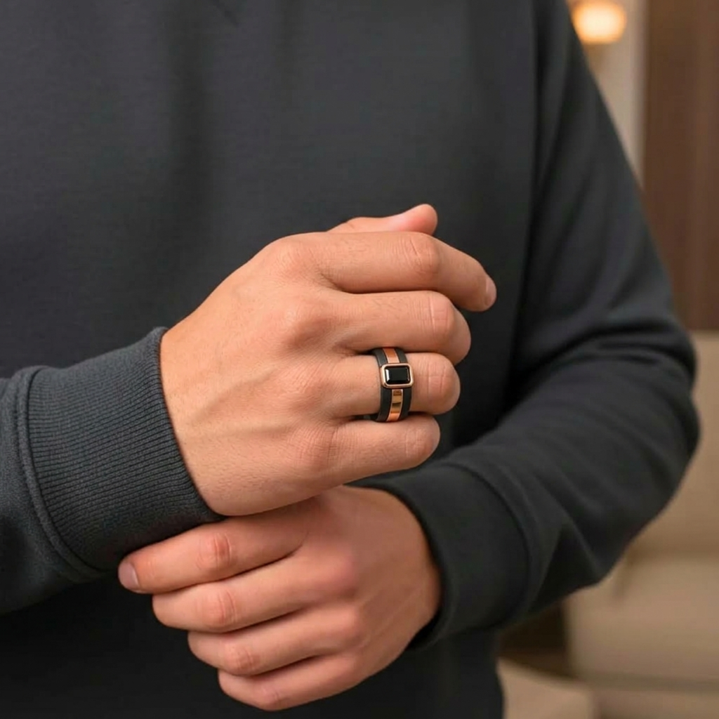 Rose Gold Stripe Ring
