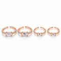 Rosé Glint Toe Rings