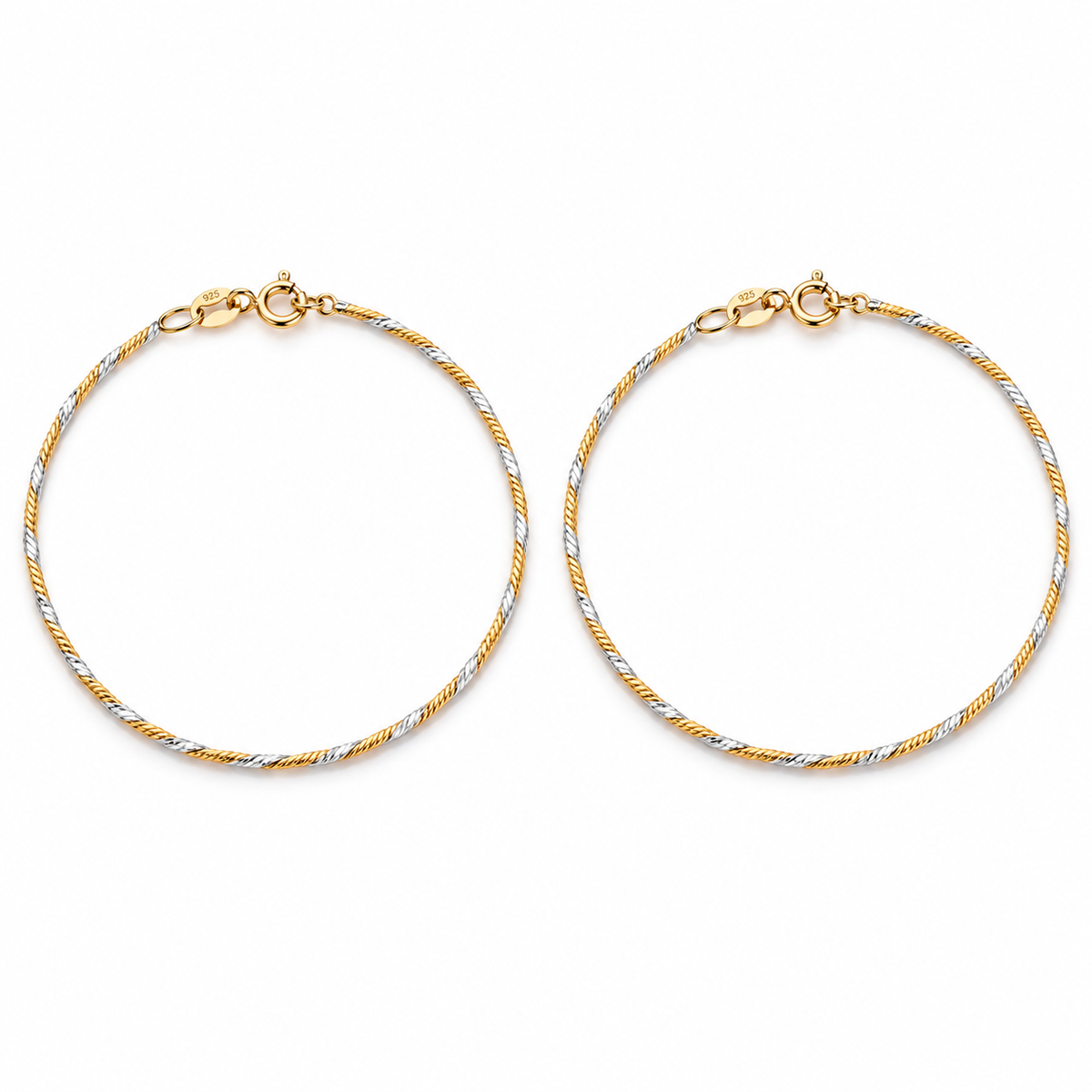 Two-Tone Twist Chain Anklet