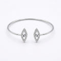 Evil Eye Marquise Wire Bangle