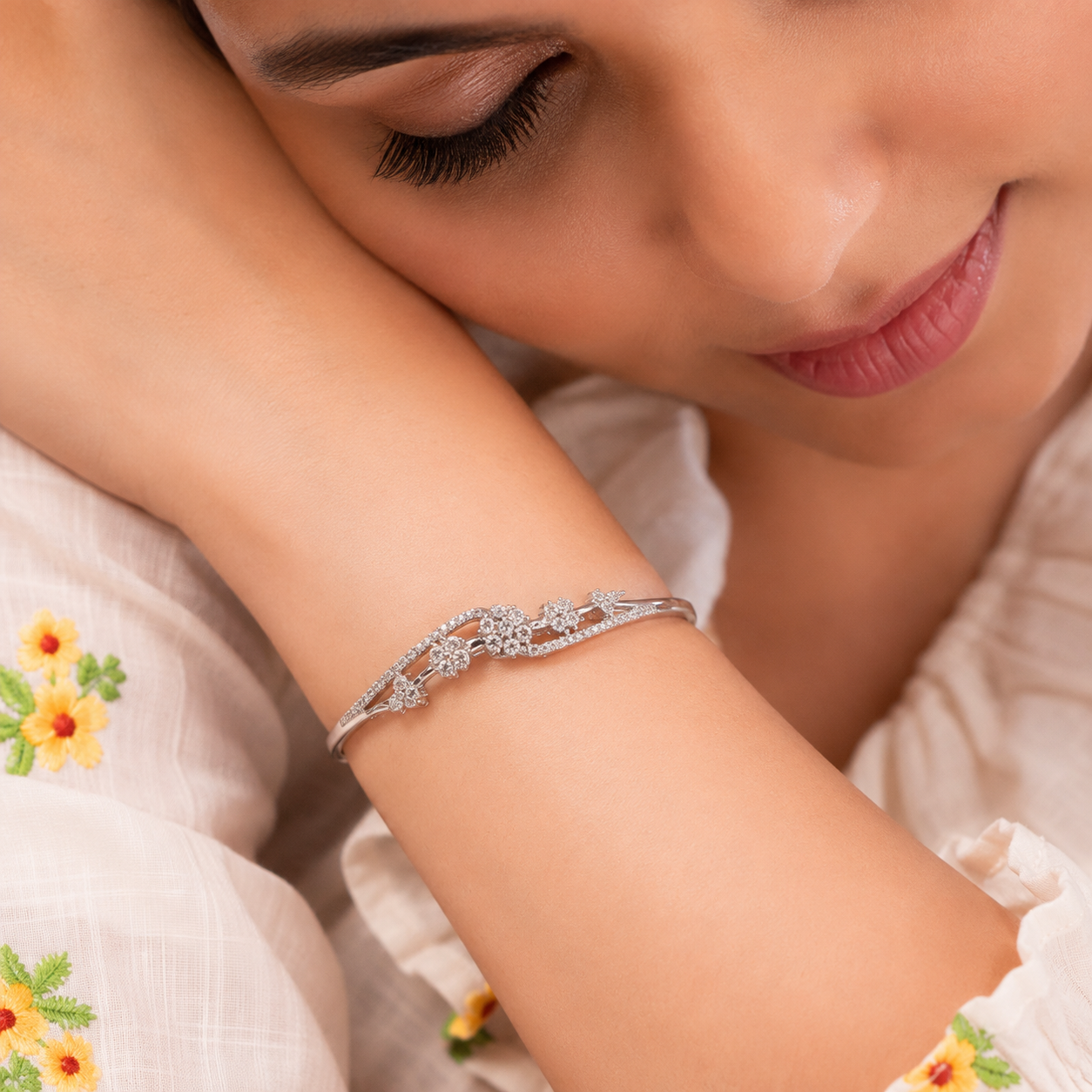 Blossom Trail CZ Bangle