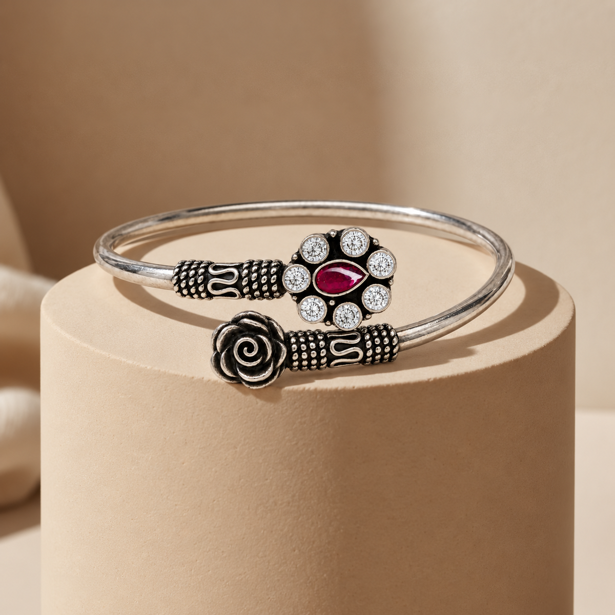 Rose Ruby Bloom Bracelet