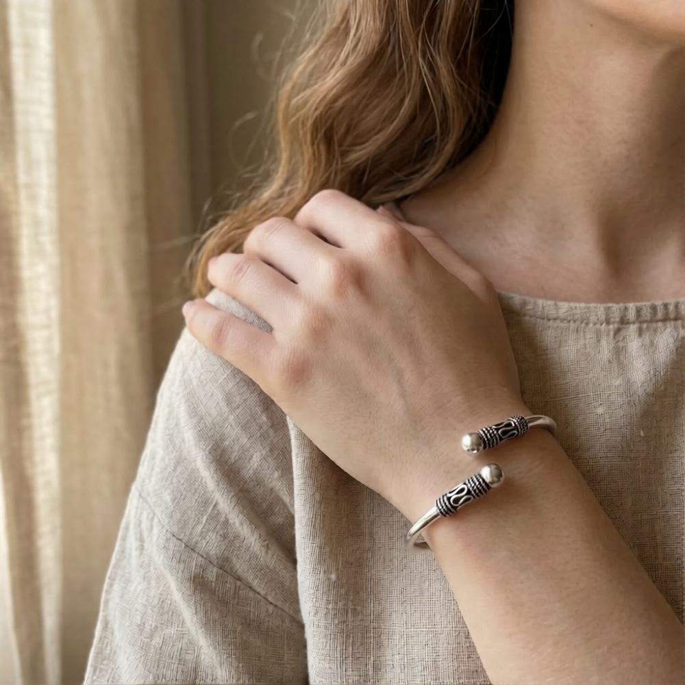 Heirloom Wire Wrap Cuff Bracelet