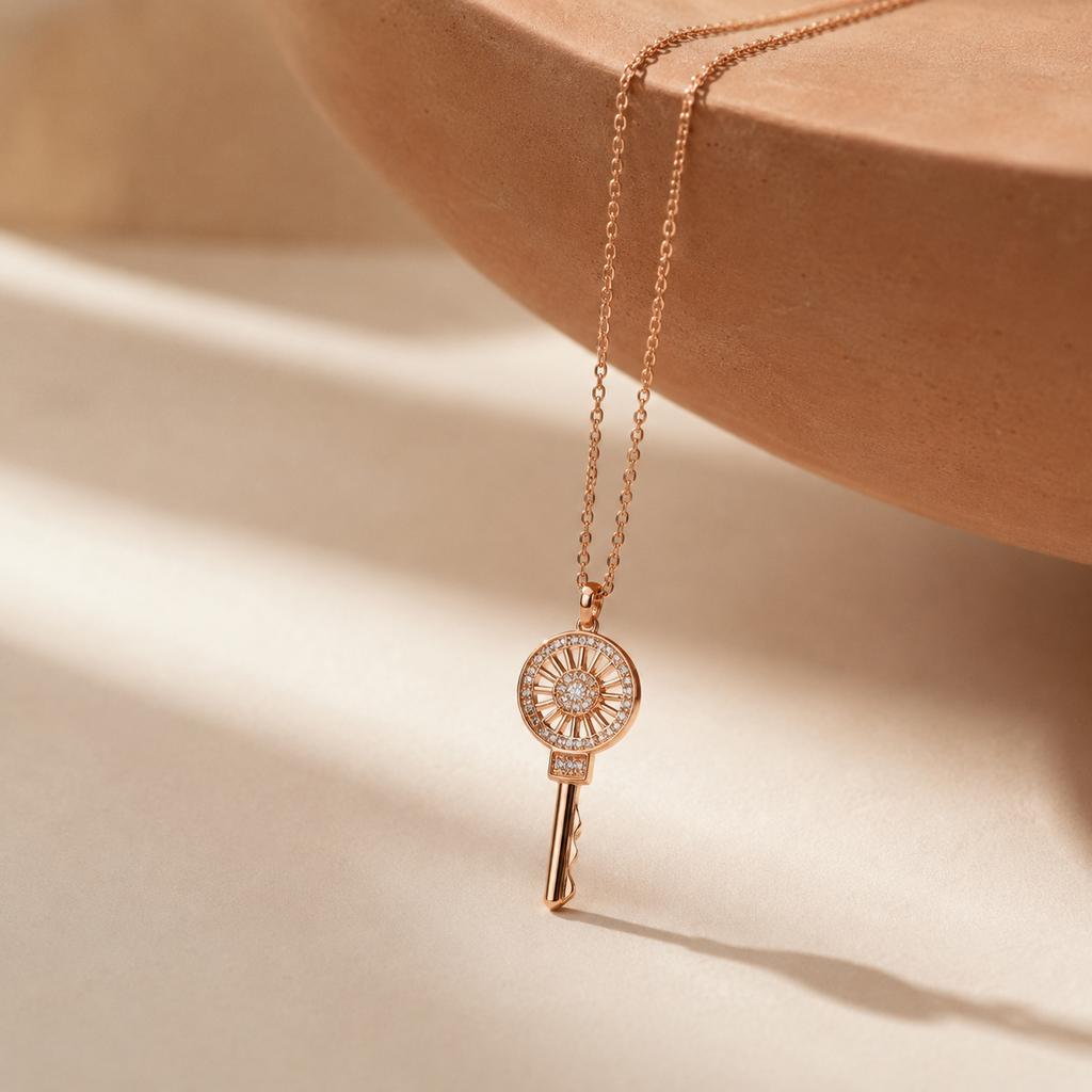Radiant Key Pendant Necklace