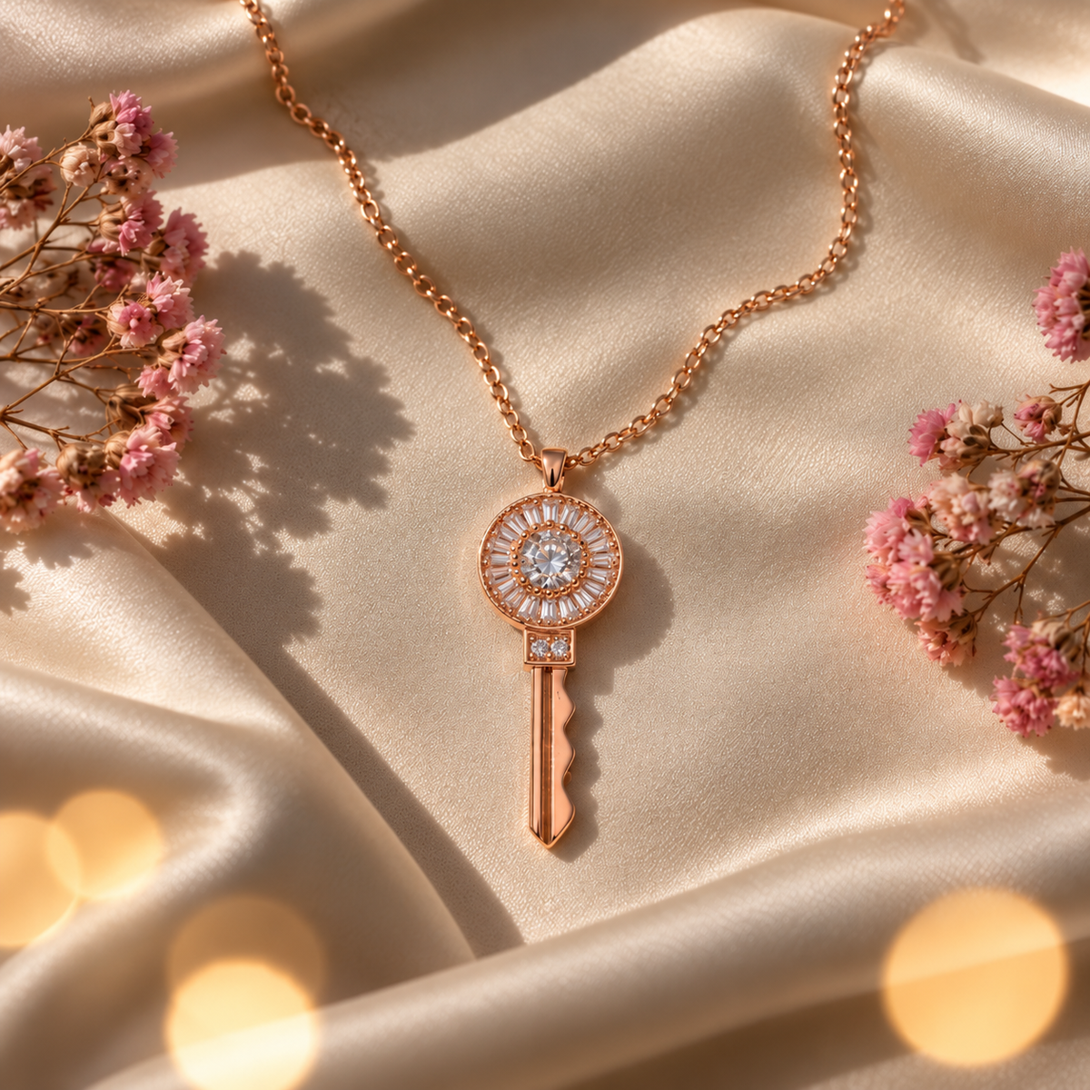 Radiant Key Pendant Necklace