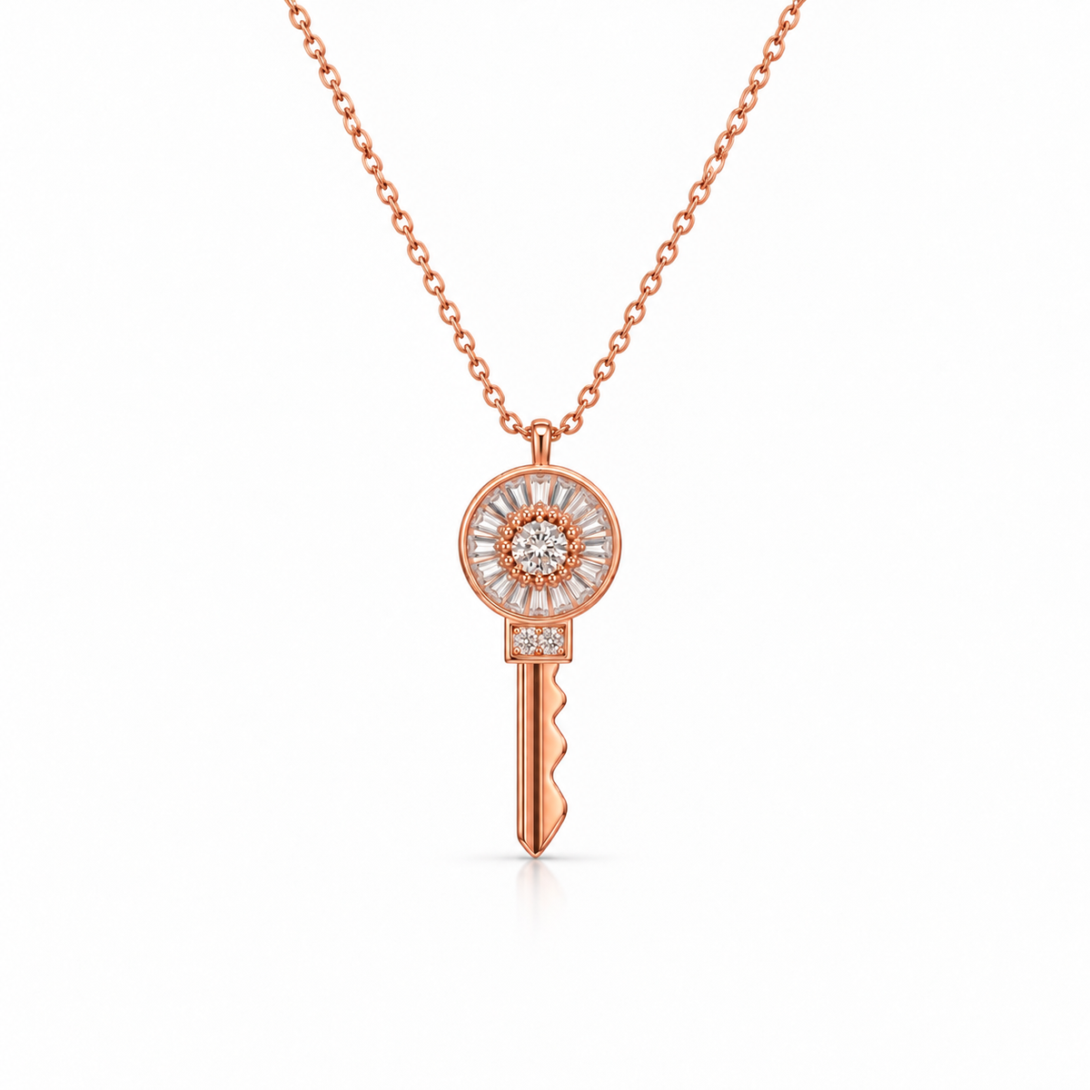 Radiant Key Pendant Necklace