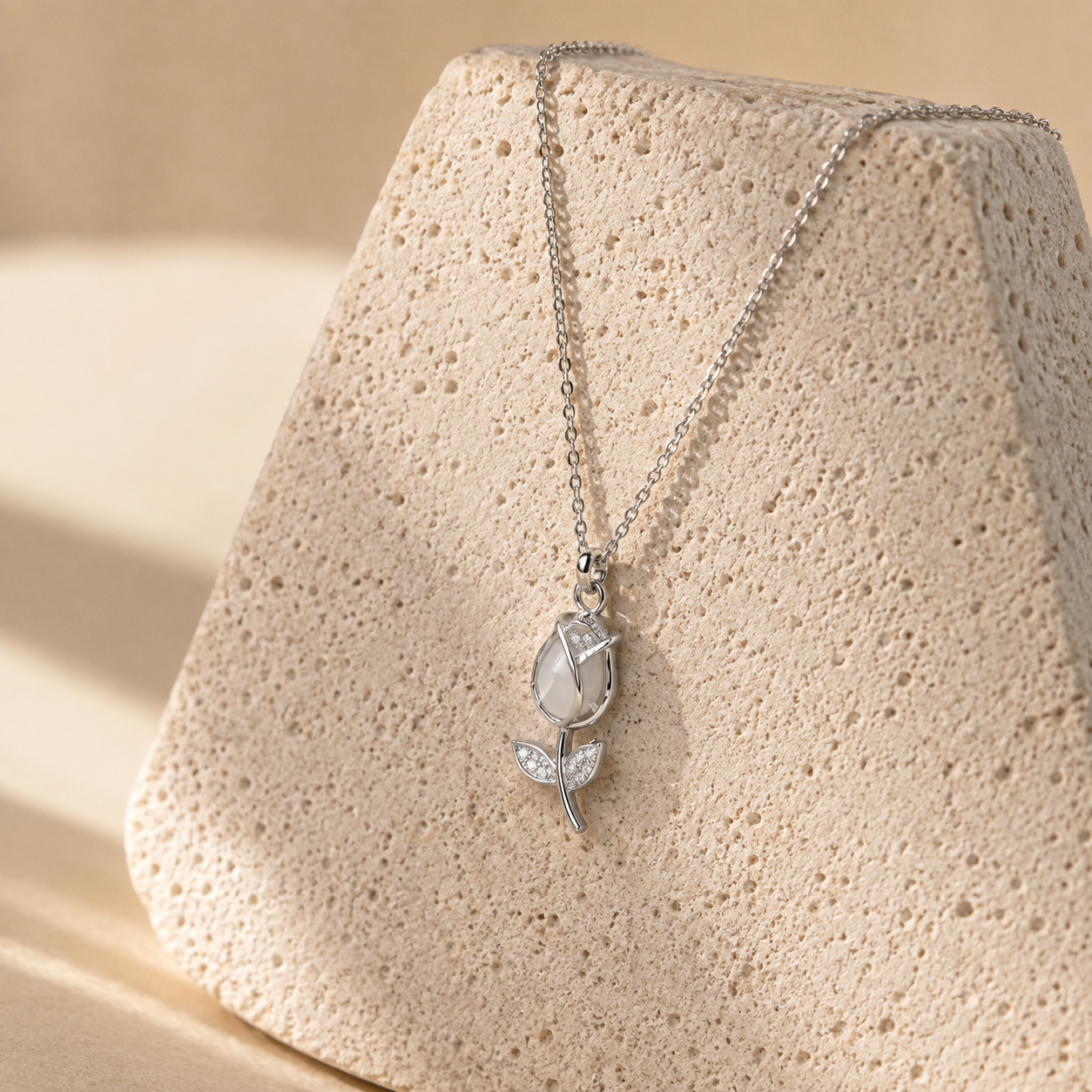 Blooming Tulip Pendant Necklace