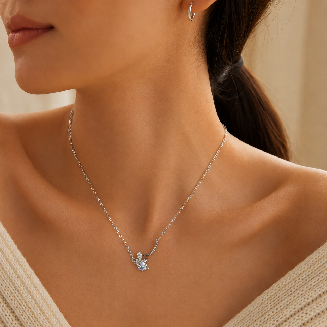 Stem Solitaire Pendant