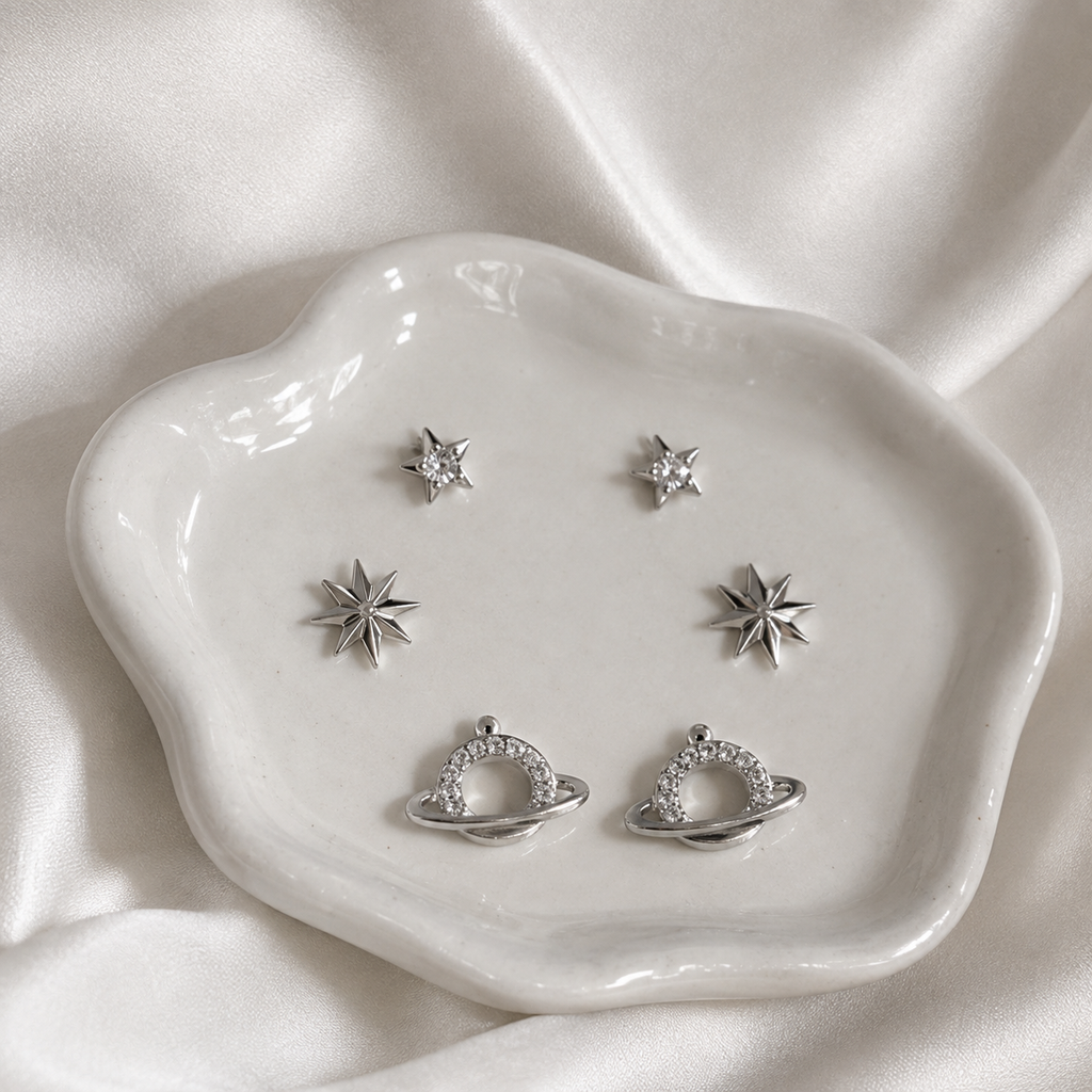Celestial Star & Planet Stud Set of 3