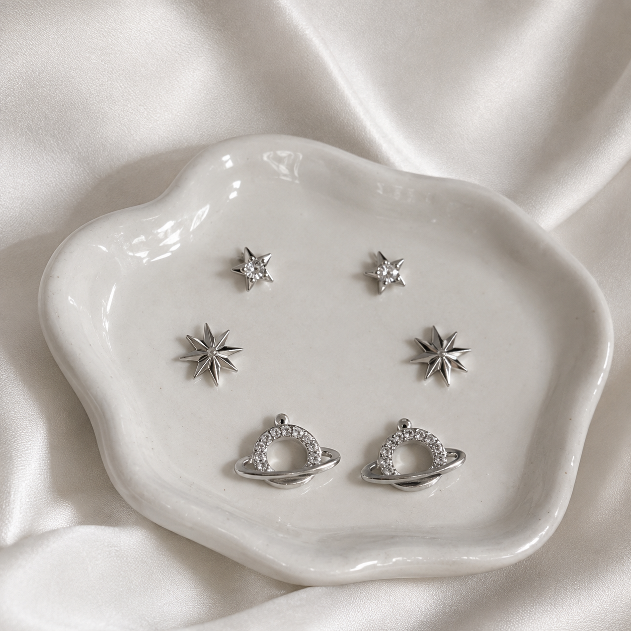 Celestial Star & Planet Stud Set of 3