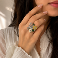 Floral Bouquet Cluster Ring