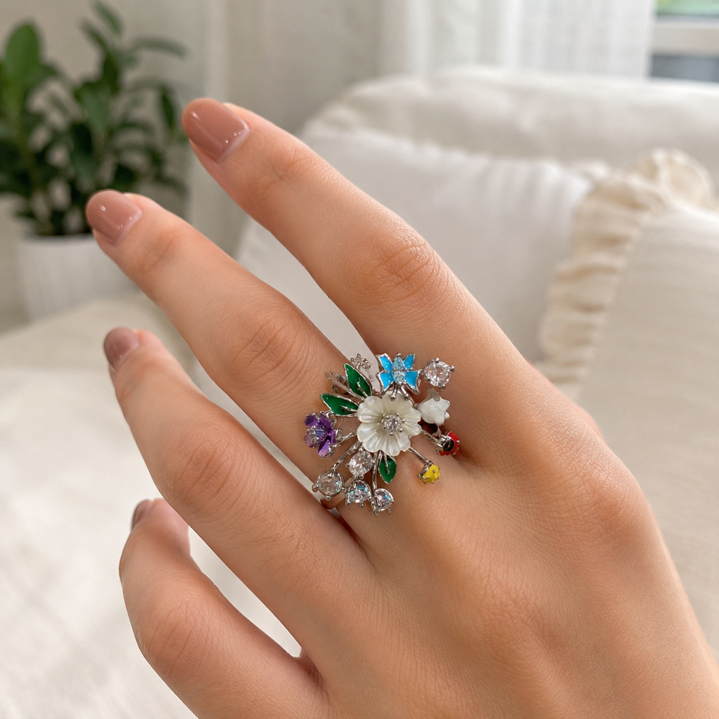 Enchanted Garden Ladybug Ring